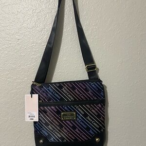 NWT Juicy Couture Black with Multicolor Stripes Crossbody Bag